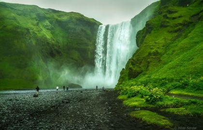 青山绿水瀑布的大美风景