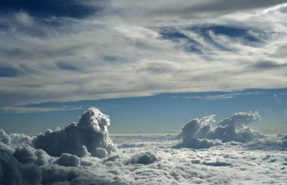 天空,气候气象,风景,图画,山峦