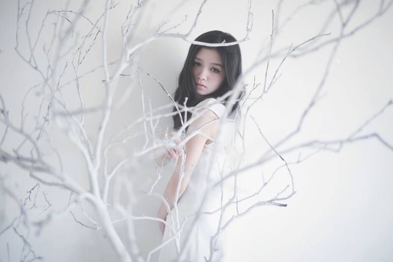 冰雪,美女,工笔画,婚纱写真,图画